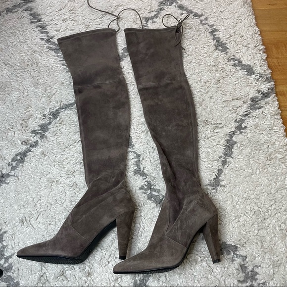 Stuart Weitzman Topo Highland Boot Taupe - Picture 3 of 8